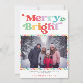 Kerstmis vrolijk en helder feestelijke kleurrijke  feestdagenkaart (Voorkant)