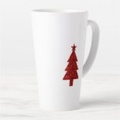 Kerstmis vrolijk en helder latte mok (Rechterhoek)