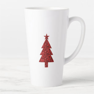 Kerstmis vrolijk en helder latte mok