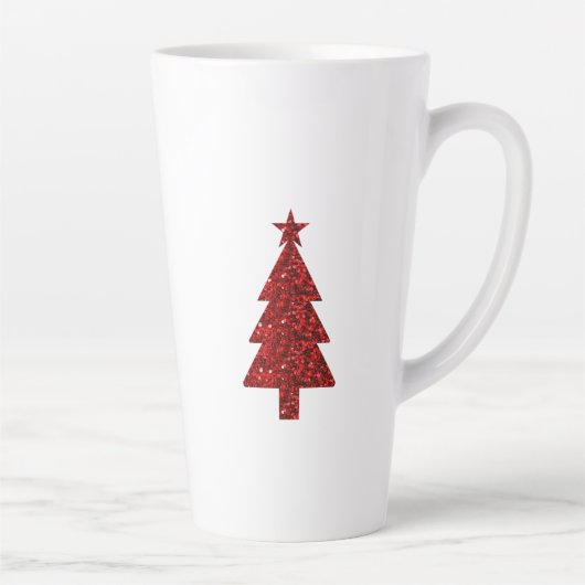 Kerstmis vrolijk en helder latte mok (Rechts)