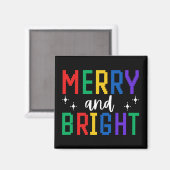 Kerstmis vrolijk en helder magneet (Voorkant / Achterkant)