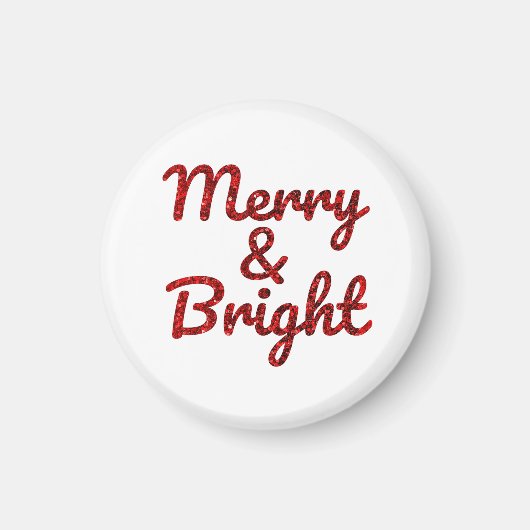 Kerstmis vrolijk en helder magneet (Voorkant)