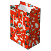 Kerstmis vrolijk en helder medium cadeauzakje (Voorkant Gekanteld)
