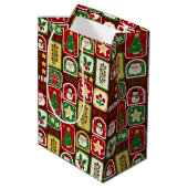 Kerstmis vrolijk en helder medium cadeauzakje (Achterkant Gekanteld)