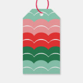 Kerstmis Vrolijk en Helder Modern Bold Roze Rood Cadeaulabel (Achterkant)