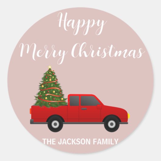 Kerstmis Vrolijk en helder prins Ronde Sticker (Voorkant)