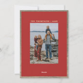 Kerstmis vrolijk en helder retro feestdagenkaart (Achterkant)