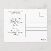 Kerstmis vrolijk en helder rood groen briefkaart (Achterkant)