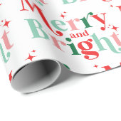 kerstmis vrolijk en helder roze rood cadeaupapier (Rol Hoek)