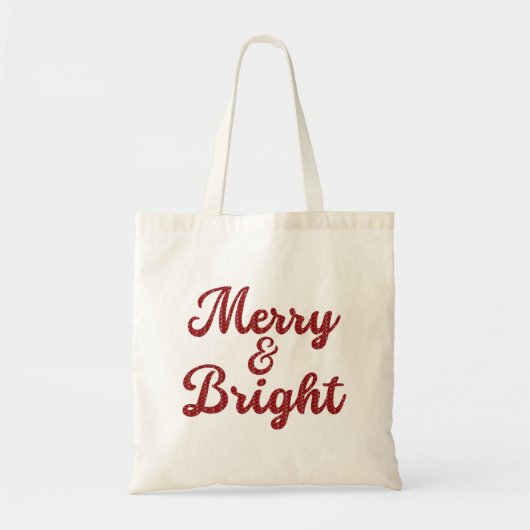 Kerstmis vrolijk en helder tote bag (Voorkant)