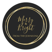 Kerstmis Vrolijk en Stralend Familienaam Zwart Gou