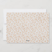 Kerstmis & vrolijk geometrisch koper en marmer vak feestdagenkaart (Achterkant)