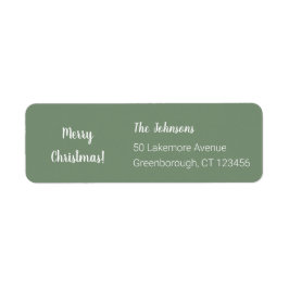 Kerstmis Vrolijk Kerstmis Modern Sage Groen Etiket