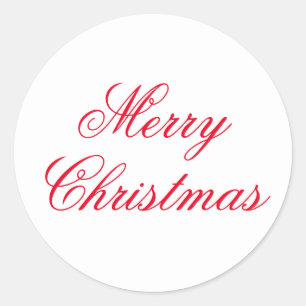 Kerstmis vrolijk rood script modern Vlaams  Ronde Sticker