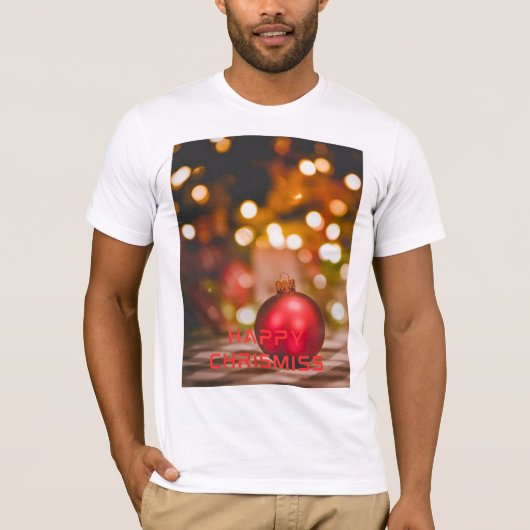 Kerstmis vrolijk T-shirt (Voorkant)