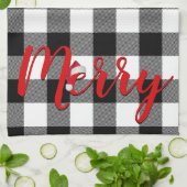 Kerstmis vrolijke Buffalo Plaid Theedoek (Gevouwen)