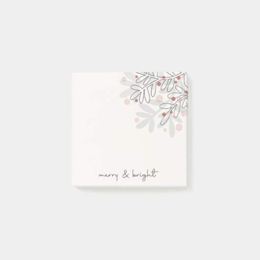 Kerstmis & vrolijke kerst maretak post-it® notes (Voorkant)