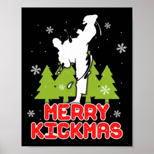 Kerstmis vrolijke Kerstmis Funny Kerstboom Kickb Poster