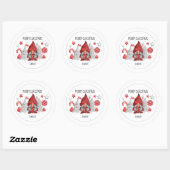 Kerstmis Vrouw Gnoome Classic Round Sticker (Vel)