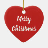 Kerstmis, VS en VK Vlag Hoorkelingen met kerstmand Keramisch Ornament (Achterkant)