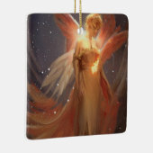 Kerstmis Vuur Engel Keramisch Ornament (Rechts)
