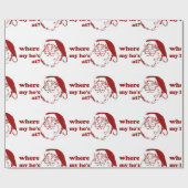 Kerstmis waar mijn ho's humor xmas is cadeaupapier (Vlak)