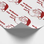 Kerstmis waar mijn ho's humor xmas is cadeaupapier (Hoek)