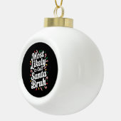 Kerstmis waarschijnlijk bellen Santa Burh kerstfam Keramische Bal Ornament (Rechts)
