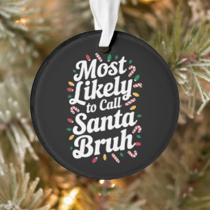 Kerstmis waarschijnlijk bellen Santa Burh kerstfam Ornament