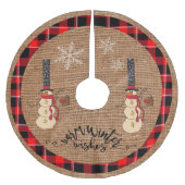 Kerstmis - Warm Winter Wishes - Snowman Kerstboom Rok (Voorkant)