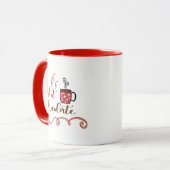 Kerstmis Warme Chocolade Cadeau Mok (Voorkant links)