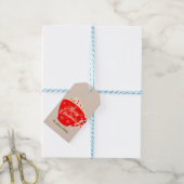 Kerstmis Warme Chocolade Tan  Cadeaulabel (Met Touw)