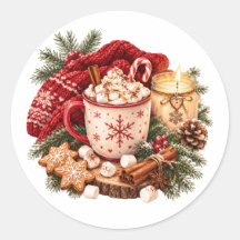 Kerstmis warme chocolademelk Winter Hygge Rood