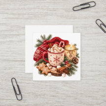 Kerstmis warme chocolademelk Winter Hygge Rood
