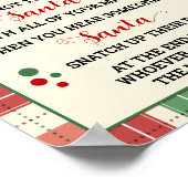 Kerstmis wasknijper niet zeggen Kerstman spel teke Poster (Hoek)