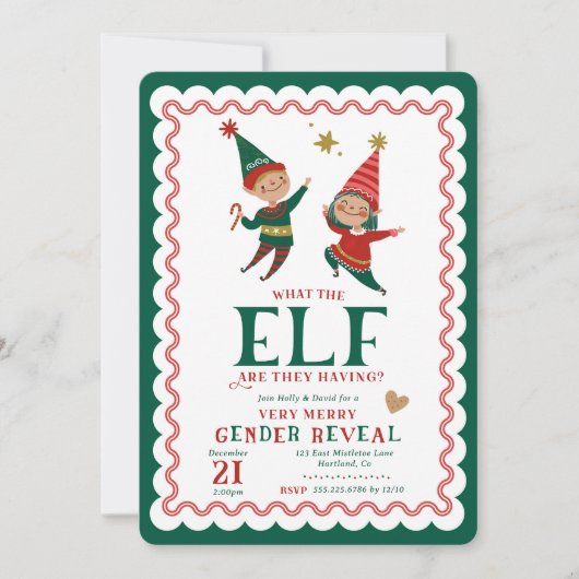 Kerstmis Wat de Elf Gender Onthullen Kaart (Voorkant)