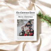 Kerstmis Wat een jaar krantenfoto Feestdagenkaart