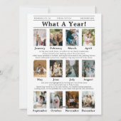 Kerstmis Wat een jaar krantenfoto Feestdagenkaart (Achterkant)