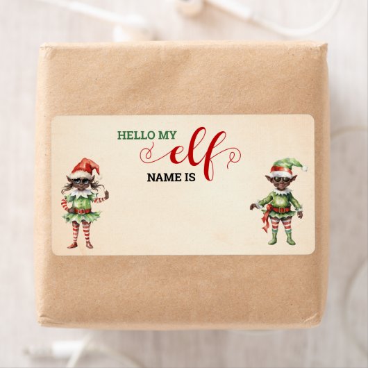 Kerstmis Wat is je Elf Game Label (Insitu)