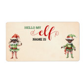 Kerstmis Wat is je Elf Game Label (Voorkant)