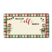 Kerstmis Wat is je Elf Game Label (Voorkant)