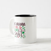 Kerstmis wat mama wil is een stille nacht tweekleurige koffiemok (Voorkant links)