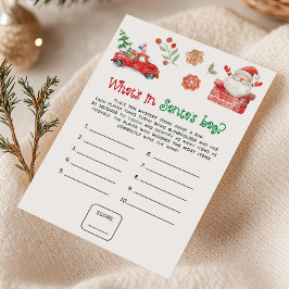 Kerstmis Wat zit er in de zak van de Kerstman spel Feestdagenkaart