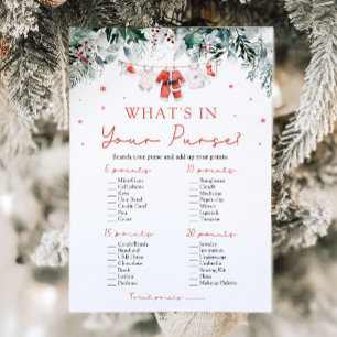 Kerstmis Wat Zit Er In Je Tas Baby Shower Spel Kaart