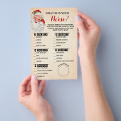 Kerstmis Wat zit er in uw portemonnee Santa Game K Flyer (Hand)