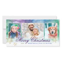 Kerstmis Watercolor Collage Gezinsfoto