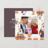 Kerstmis Watercolor Mooie Ijsbeer Foto (Voorkant / Achterkant)