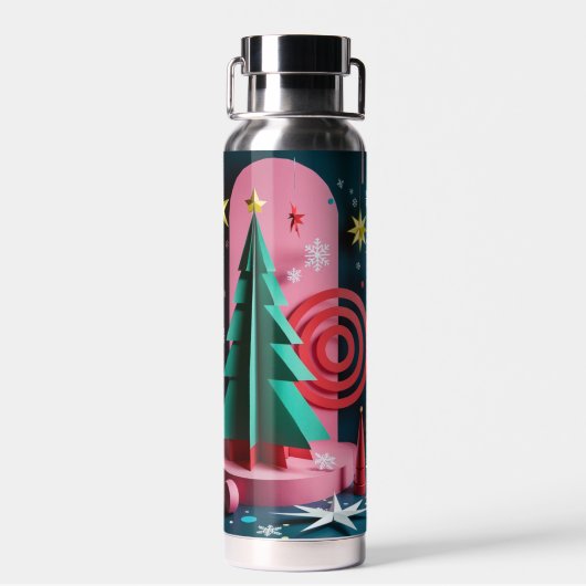 Kerstmis Waterfles (Achterkant)
