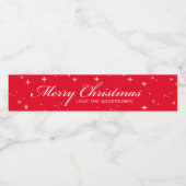 Kerstmis Waterfles Etiket (Enkel label)