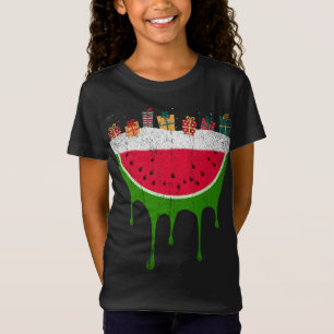 Kerstmis Watermeloen Zomer Tropisch Fruit Kerstmis T-shirt